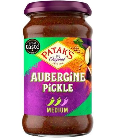 Aubergine Pickle Jar 312g x1 with Garlic Pickle Jar 300g x1 & Hot Mango Pickle Jar 283g x1 - Bundle Consisting of Patak's x3 Pack - Buy Online on SooperMarket.com
