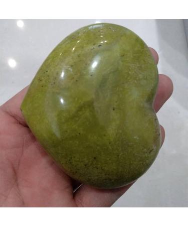 Natural Green Opal Carved Heart raw Gemstone Crystal FUZEGRDLI - Buy Online on SooperMarket.com