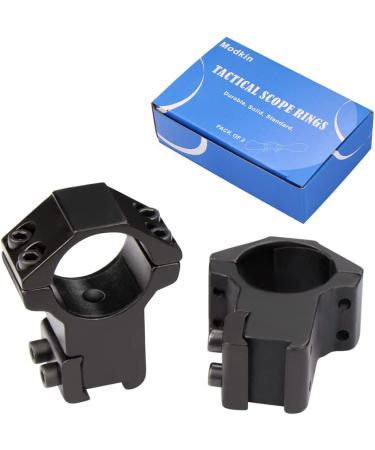 Modkin 1 Inch Dovetail Scope Rings - High Profile Mount for 11mm Rails - Set of 2 with Stop Pin - Buy Online on SooperMarket.com