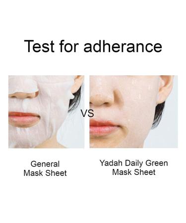 YADAH Daily Green Facial Sheet Mask - Vegan Natto Collagen Eco-Friendly 5-Pack for Enhanced Skin Elasticity - Buy Online on SooperMarket.com