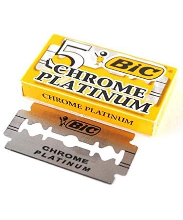 Bic Chrome Platinum Double Edge Razor Blades - 30 Ct | Premium Quality Shaving Blades for a Smooth Shave | Buy Internationally - Buy Online on SooperMarket.com