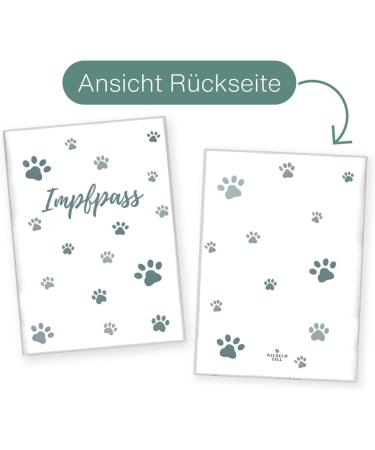 Personalized Wilhelm Fell Vaccination Passport Cover for Pets - Unique Gift Idea for Pet Owners - Paw Blue - Buy Online on SooperMarket.com