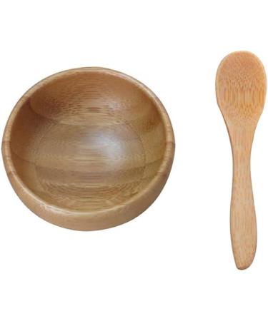 Cute Small Facial Skin Care Mask Bowl Set | Eco-Friendly DIY Makeup Mixing Tool for Women - Natural Color - Buy Online on SooperMarket.com