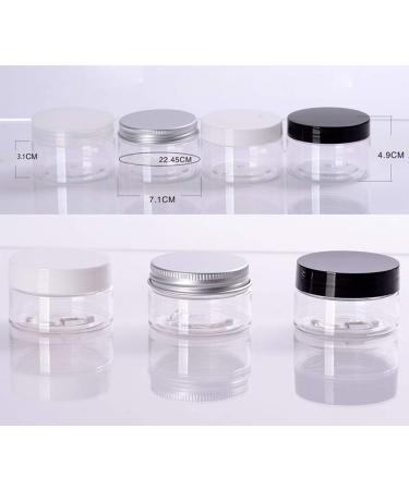 120 ml Plastic Cosmetic Containers with Silver Aluminum Caps - Pack of 6 | Perfect for Creams Lotions Ointments & Makeup - Buy Online on SooperMarket.com