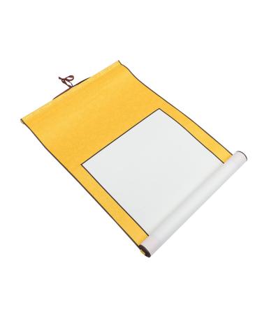 STOBOK Blank Rice Paper Scroll Parchment Scroll Hanging Wall Blank Scrolls Notebook for Reel Work Paper Yellow 1.5X40X117CM