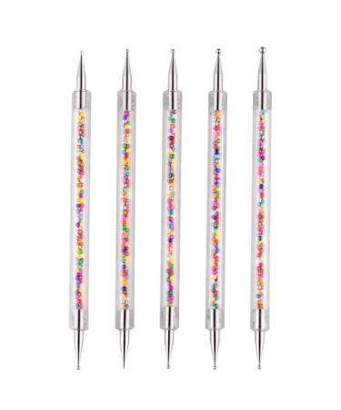 Desikixudy Nail Art Pen Pedicure Crystals Silicone Manicure Nail Point Drill Pen Drawing Polish Rhinestones Picker Pen