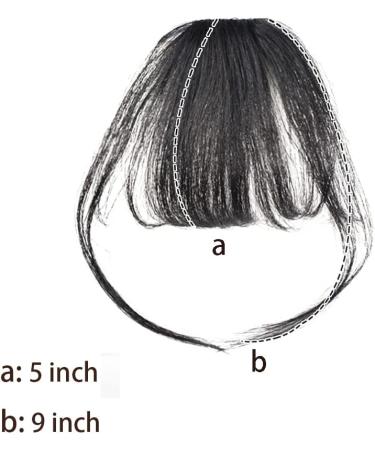 Hair Clip in Bangs Wispy Human Hair Bangs Hairpieces for Women Fringe Neat Faker Bangs with Temples Hairpieces for Party and Daily Wear(Air Bangs Natural Black) Air Bangs Natural black - Buy Online on SooperMarket.com