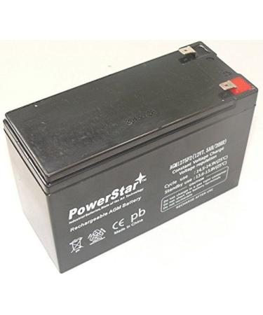 PowerStar 12V 7.5 Sealed Lead Acid SLA Battery Genuine Replaces KT-1270 (W/F-1 Terminal)