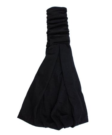 Mytoptrendz Plain Soft Cotton Extra Wide Headband 3 in 1 Hairband Hair Wrap with Elastic Back Bandeau Hair wrap Gym Workout Yoga Hair Accessories Plain Colour (Black)