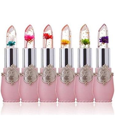 Beauty Flower Crystal Jelly Lipstick Temperature Change Color Lip Balm red - Buy Online on SooperMarket.com