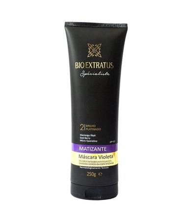 Bio Extratus Linha Specialiste (Matizante) Mascara Violeta Hidratacao Desamareladora 250 Gr - (Specialiste (Brassiness Control) - Violet Moisturizing Mask For Yellow Tones Removal 8.8 Net Oz)