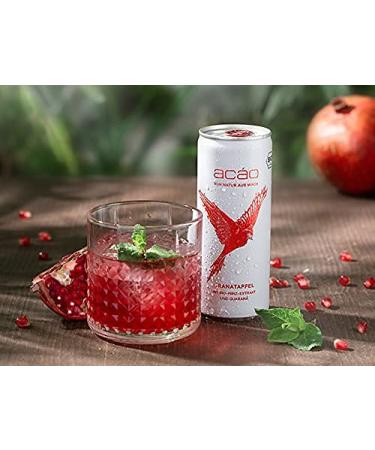 Buy Ac o Pomegranate Mint - Organic Guaran Drink (12 250ml Cans) | Low-Calorie Vegan Refreshment 3 Deposit Included - Buy Online on SooperMarket.com