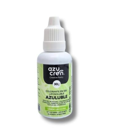 Azucren Oil Based Food Gel Colouring Green Lettuce Ideal for Chocolate Buttercream and Cream 30 G