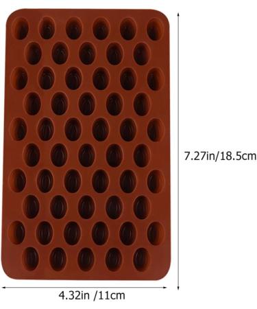 HOMSFOU 8 Pcs Chocolate Mold Cookie Baking Candy Making Molds Maple Leaf Mold Silicone Chocolate Rose Chocolate Silicone Cookie Mini Semi Sphere Silicone Mold 3D Chewing Gum Spherical 18.5X11CMx4pcs Light Brown 1x4pcs - Buy Online on SooperMarket.com