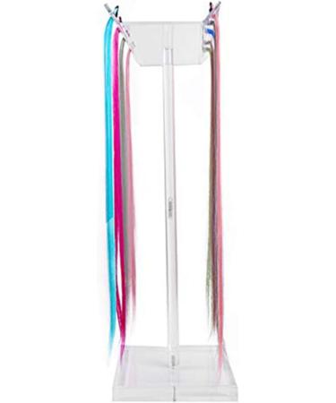 Socobeta Acrylic Hair Extension Stand Double Sided Design Washable Hair Extension Rack Transparent Sectioning Display Hair Extension Holder for Salon Home - Buy Online on SooperMarket.com