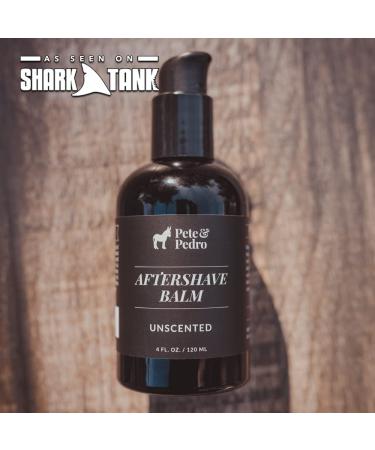 Pete & Pedro Aftershave Balm - Natural, Unscented Post Shave Moisturizer | Alcohol-Free with Aloe for Sensitive Skin & Razor Burn Relief - 4 oz - Buy Online on SooperMarket.com