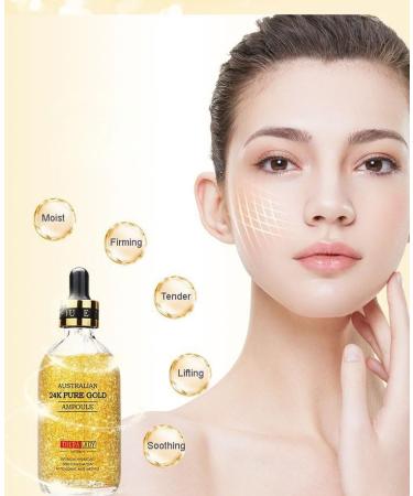 24K Pure Gold Ampoule - Hydrating Lifting & Moisturizing Facial Essence (100ml) | Australian Skincare - Buy Online on SooperMarket.com