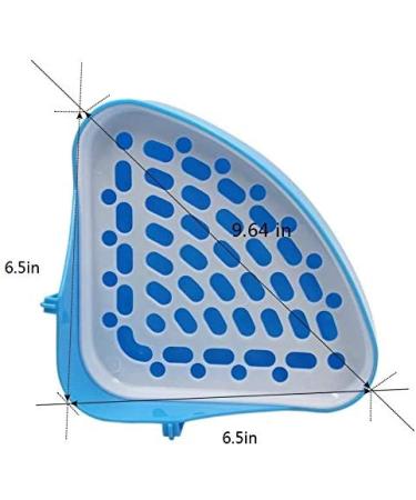 Triangle Potty Trainer Corner for Small Animals - Blue | Litter Box for Rabbits, Guinea Pigs, Chinchillas, Ferrets - Buy Online on SooperMarket.com