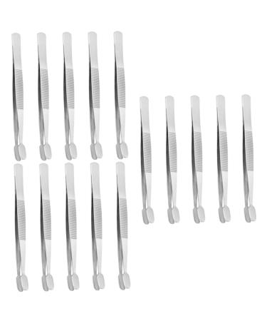 NOLITOY 3 Sets Eyelashes Clamp Tweezers for Eyelash Extensions Lash Tool Eyelash Applicator Tool Eyelashes Makeup Tool Eyelash Tweezers Eyelash Extension Clip Lady Tools Lash Clip Bevel 10.5x1cmx3pcs