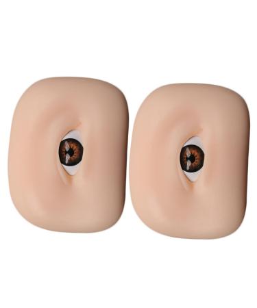 Healeved 8 Pcs Eye Practice Skin Fake Skin Eyebrow Practice Board Supplies Eyes Makeup