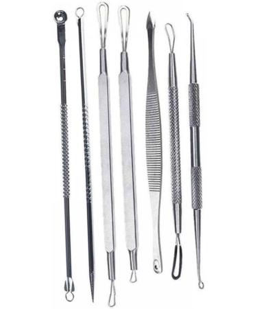 PLAFOPE 14 Pcs Blackhead Removal Extractor Tools Comedone Extractor Blackhead Extractor Silver - Buy Online on SooperMarket.com