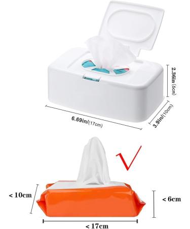 Funmo 2PCS Wet Wipes Dispenser Box - Keep Wipes Fresh at Home, Office, Car - White - Buy Online on SooperMarket.com