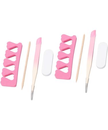 2 Set Nail Tweezers Nail Art Tweezers Straight Tip Nail Tweezers Rhinestone Pickers Manicure Nail Art Tool Set with Finger Separator Sponge Sanding Bar for - Buy Online on SooperMarket.com