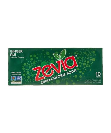 Zevia Zero Calorie Soda, Ginger Ale, 12 Fl Oz (Pack of 10) Ginger Ale 12 Fl Oz (Pack of 10)