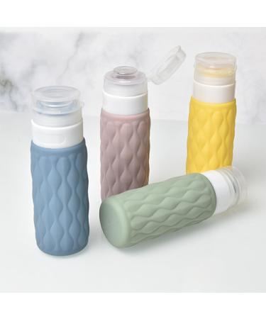 FIOERDTUIE Silicone Travel Containers Anti-Drip Valve Prevents Spills Repeated Extrusion Without Deformation Travel Size Containers Label paper - Buy Online on SooperMarket.com