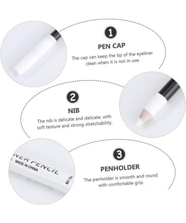 WOONEKY 24pcs Eyeliner Pencil White Eyeliner Pen Liquid Black Eyeliner White Liquid Eyeliner Wooden Pole - Buy Online on SooperMarket.com