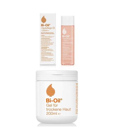 Bi-Oil Skin Care Oil Special Care Product for Scars & Stretch Marks (125 ml) + Gel For Dry Skin Pack of 1 (1x 200 ml)
