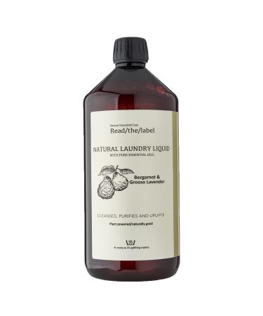 Read/The/Label Non-Bio Laundry Liquid Scented with Organic Essential Oils (Bergamot & Grosso Lavender) Bergamot Vanilla Lavender