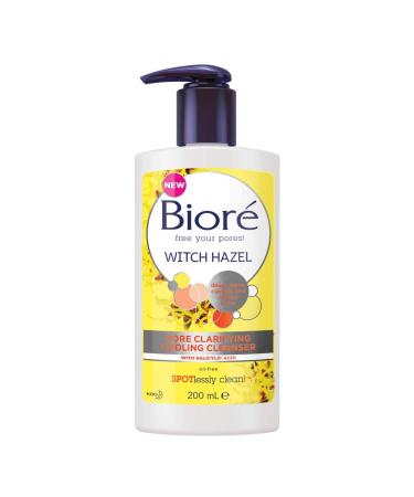 Biore Witch Hazel Pore Clarifying Cooling Cleanser For Spot Prone Skin