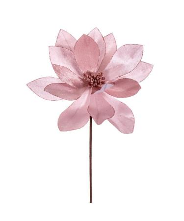 Vickerman 705384-22" Pink Velvet Sheen Glitter Trim Poinsettia Spray (4 Pack) (RG223379)