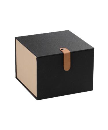STOBOK Box Coffee Cup with Lid Storage Container China Storage Household Bridesmaid Decorative Cup 14.5X14.5CM Black