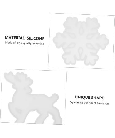 STOBOK 9pcs Christmas Silicone Molds Resin Epoxy Resin Elk Key Holder Pendant Casting Molds Making Tools - Buy Online on SooperMarket.com