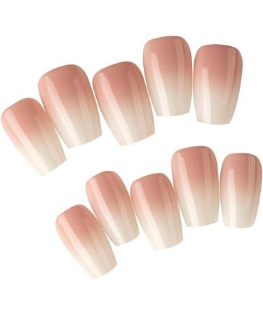 Ruarby Coffin Nail Tips Press On Nail Tips Clear False Nails Tips Full Cover Nail Tips with Positioning Line Nail Extension Tip - Buy Online on SooperMarket.com