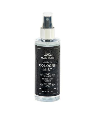 San Francisco Soap Company MAN BAR Cologne Mist Midnight Amber - Long Lasting - Created with the Man in Mind - 6 fl oz