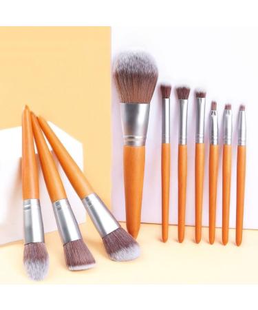 DFHBFG 10-Piece Makeup Brush Set | Wooden Handle Eyeshadow Brushes & Beauty Tools for Flawless Makeup Application - Buy Online on SooperMarket.com