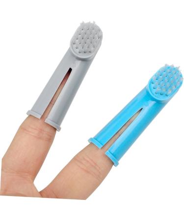 BELLIFFY 2 Set 3pcs Toothbrush for Dog Double Head Pet Toothbrush Cat Toothbrush Finger Toothpaste Toothbrush - Buy Online on SooperMarket.com