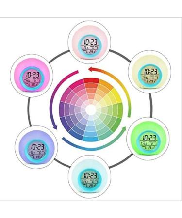 Xingdianfu LED Alarm Clock for Kids | Digital Light Alarm & Mood Lamp | 7 Colors Bedside Clock - Shop Internationally - Buy Online on SooperMarket.com