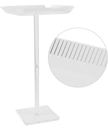Yosoo Health Gear Hair Extension Display Stand Square Top Hair Extension Stand Sturdy Acrylic Braiding Hair Hanger Rack Transparent Clear Hair Extension Holder Organiser for Home Salon - Buy Online on SooperMarket.com