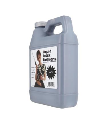 Black 32 Oz Liquid Latex Body Paint - Ammonia Free Cosplay Makeup for Professional Monster and Zombie Art - Buy Online on SooperMarket.com