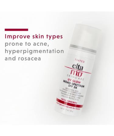 EltaMD UV Glow Tinted Moisturizer SPF 36, 1.7oz - Non-Greasy Mineral Face Sunscreen - Buy Online on SooperMarket.com