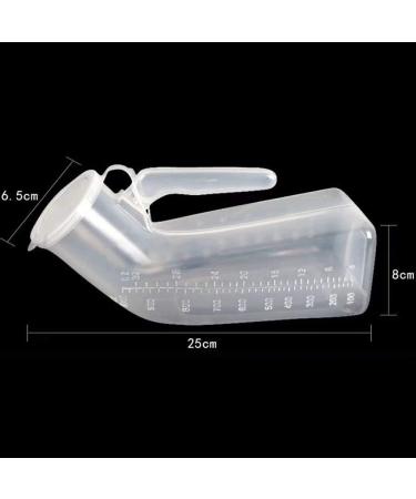GRISDEPPD Urinal Portable Men's Transparent Plastic Material 1000Ml Capacity - Buy Online on SooperMarket.com