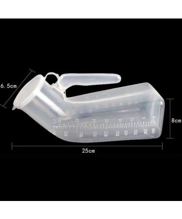 Mobile Toilet Potty Pee Urine Bottle Urinal Portable Men's Transparent Plastic Material 1000Ml Capacity - Buy Online on SooperMarket.com