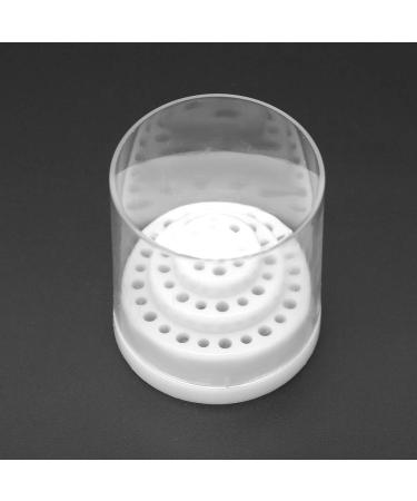 48 Slots Clear Nail Drill Case Holder - Manicure Tool Organizer & Display Stand for Nail Drill (White) - Buy Online on SooperMarket.com