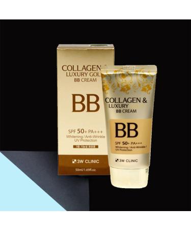 3W CLINIC Collagen & Luxury Gold BB Cream 1.69Oz SPF50+/PA+++ - Wrinkle Care Formula - Buy Online on SooperMarket.com