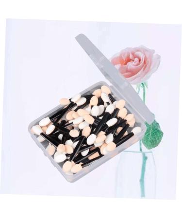 MUSISALY 50 Pcs Makeup Tools Eyeshadow Makeup Brushes Makeup Application Double Head Eyeshadow Brushes Black Size 1 Black - Buy Online on SooperMarket.com