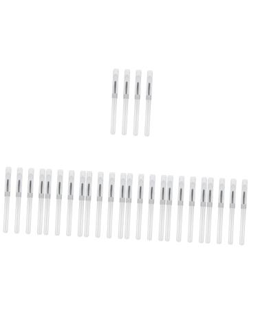 NOLITOY 28 Pcs Lip Brush Lip Makeup Pen Lipstick Lip Mask Applicator Lipstick Brush Applicator Lip Mask Brush Silicone Lipstick Pen Makeup Lipstick Applicator Eye Shadow Applicator 11x0.8cmx7pcs Transparent colorx7pcs